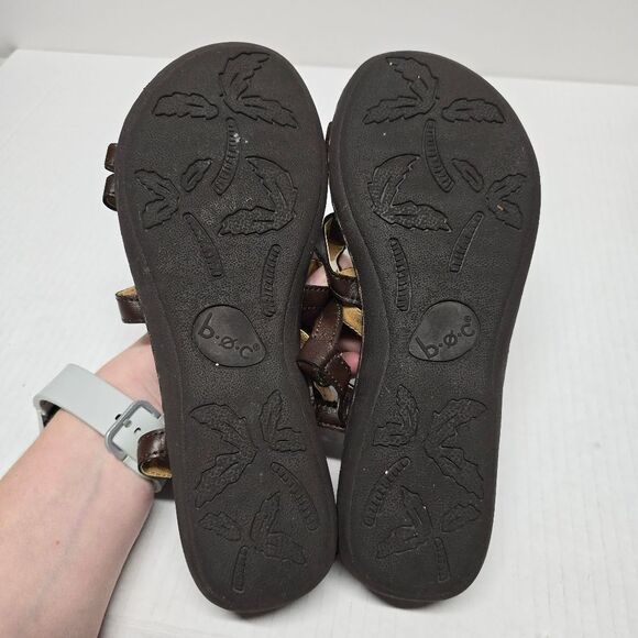 BOC Brown Vegan Leather Sandals B.O.C. 8 - Picture 6 of 8